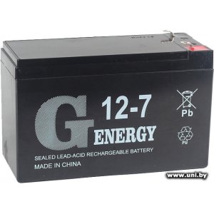 Купить G-energy Аккумулятор 12V 7Ah [12-7] в Минске, доставка по Беларуси