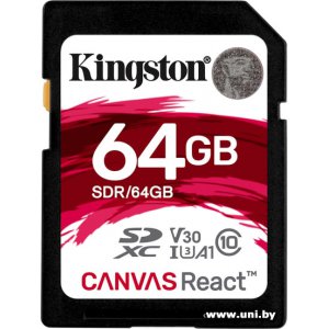 Купить Kingston SDXC 64Gb [SDR/64GB] в Минске, доставка по Беларуси