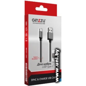 Купить GINZZU GC-152B USB2 Type-C 0.15m в Минске, доставка по Беларуси