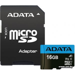Купить ADATA micro SDHC 16Gb [AUSDH16GUICL10A1-RA1] в Минске, доставка по Беларуси