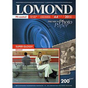 Купить LOMOND A4, супергл. 200г/м2 (20шт.) в Минске, доставка по Беларуси