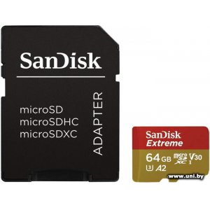 Купить SanDisk micro SDXC  [SDSQXA2-064G-GN6AA] в Минске, доставка по Беларуси